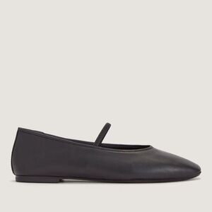 Everlane Day Mary Jane Black Leather Ballet Flats
